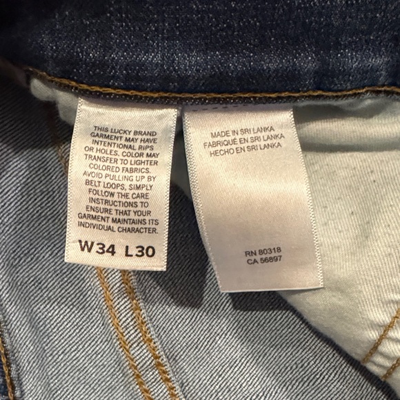 Lucky Brand Men's Straight Jeans in Blue style 223 straight 34x30 - Picture 4 of 5